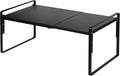 Nxconsu Cabinet Shelf Expandable Height Adjustable Shelf Organizer Riser for Kitchen Cabinet Pantry Cupboard Under Sink Countertop Organization Storage Space Saver Stackable Heavy Duty Metal Black XXL-Ruum Studio Home