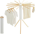 JOOM Tripod Clothes Drying Rack, Garment Rack Portable and Foldable Space Saving Laundry Drying Rack - Drying Rack Clothing Floor Folding Balcony Bedroom Household Wooden-Ruum Studio Home
