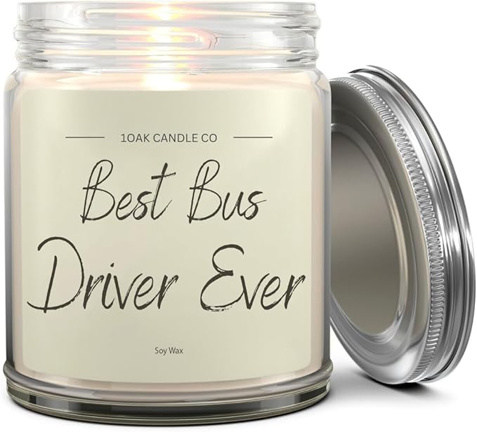 1OAK Vanilla Candle - Thank You Bus Driver Gifts for Women, Men - Bus Driver Appreciation & Retirement Gifts-Ruum Studio Home