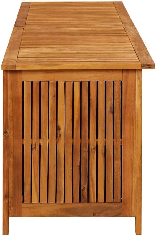 vidaXL Outdoor Storage Box, Deck Box with Gas-Lift Lid, Storage Chest with Water-Resistant Zippered Bag Inside, 78.7''x19.7''x22.8'', Solid Acacia Wood-Ruum Studio Home