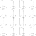 Lulonpon 16 Pieces Book Ends, Bookend, Books Ends for Shelves, Books Ends for Heavy Books, Clear Bookends, Acrylic Bookends for School, Library,Desktop Organizer and Book Shelves-Ruum Studio Home