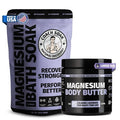 Coach Soak Recovery Bath Soak & Nighttime Magnesium Body Butter Bundle - Calming Lavender Scent - 3lb Bath Salts & 8oz Body Cream with Essential Oils, Magnesium & Shea Butter-Ruum Studio Home