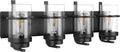 Bathroom Vanity Light Fixtures,4 Lights Matte Black Vanity Lights, Industrial Black Wall Sconces 4 Lights,Farmhouse Bathroom Lights(Bulbs not Included)-Ruum Studio Home
