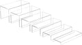 Rectangular Acrylic Display Risers 6pcs, Clear Display Storage Stands, Acrylic Display for Funko Pop Figure, Desserts, Cupcake, Toys, Collectibles, Merchandises- 12-1'', 2'', 3'', 4'', 5'', 6''-Ruum Studio Home