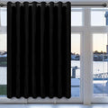 Easy-Going Blackout Door Curtains for Bedroom, Solid Thermal Insulated Grommet and Noise Reduction Window Drapes, Room Darkening Curtains for Living Room, 1 Panel (100x84 in, Black)-Ruum Studio Home