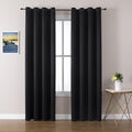 ChrisDowa Blackout Curtains 120 Inches Long 2 Panels Set for Living Room, Grommet Thermal Insulated Room Darkening Curtains for Bedroom (Black, 52 x 120 Inch)-Ruum Studio Home