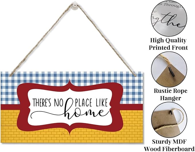EDCTO Decorative Sign, Rustic Home Wall Art, 12 x 6 Inches, MDF Wood, Hanging Mount-Ruum Studio Home