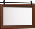 ALBAD Farmhouse Wood Framed Wall Mirror, Natural Wood and Framed Wall Mounted Bathroom Vanity Mirror for Farmhouse Decor, Vertical or Horizontal Hanging-Ruum Studio Home