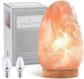 d'aplomb 100% Authentic Natural Himalayan Salt Lamp;Large Hand Carved Natural Chunk Pink Crystal Rock Salt from Himalayan Mountains; Dimmer Cord; 12 lbs-Ruum Studio Home
