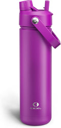 Insulated Water Bottle with Straw Stainless Steel Water Bottle, Leak-Proof, BPA-Free, Double Wall Vacuum Keeps Cold for 24 Hours for Sports, Travel, School (26 oz, Bright Magenta)-Ruum Studio Home