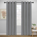 Easy-Going Blackout Curtains for Bedroom, Solid Thermal Insulated Grommet and Noise Reduction Window Drapes, Room Darkening Curtains for Living Room, 2 Panels (52x84 in,Light Gray)-Ruum Studio Home