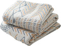 Boho Muslin Blanket for Adults 4-Layer Gauze Twin Size Soft Cozy 100% Cotton Summer Cooling Blanket Striped Decor for Sofa Bed Coverlet Both Sides (A Boho Stripe, Twin 60 x 80 in)-Ruum Studio Home