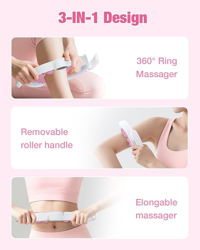 bedee Cellulite Massage Tool, Lymphatic Drainage Massager, Fascia Massage Tool for Arms, Legs, Stomach, Blue-Ruum Studio Home