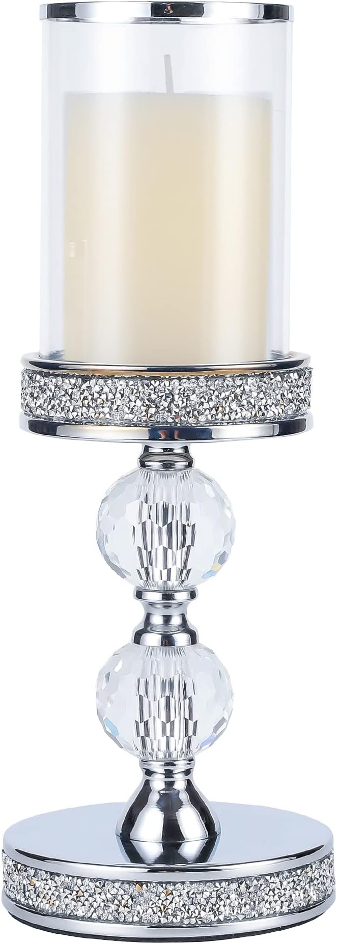 Candle Holders for Pillar Candle, Pillar Crystal Candle Holders, Candlesticks Holder for Wedding, Dining Coffee Table, Centerpieces, Home Decor CH00XM-Ruum Studio Home