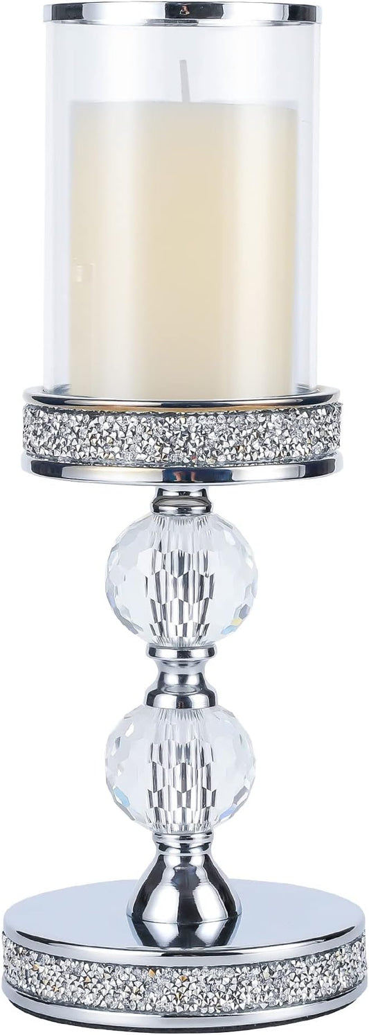 Candle Holders for Pillar Candle, Pillar Crystal Candle Holders, Candlesticks Holder for Wedding, Dining Coffee Table, Centerpieces, Home Decor CH00XM-Ruum Studio Home
