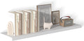 48 Inch Floating Shelf 1 Pack Large Floating Shelves for Wall No Drilling Accessories Included Deep Wall Shelves for Living Room Kitchen Farmhouse 48" W x 12" D x 1.2" White-Ruum Studio Home