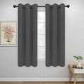 Easy-Going Blackout Curtains for Bedroom, Solid Thermal Insulated Grommet and Noise Reduction Window Drapes, Room Darkening Curtains for Living Room, 2 Panels (34x63 in, Gray)-Ruum Studio Home