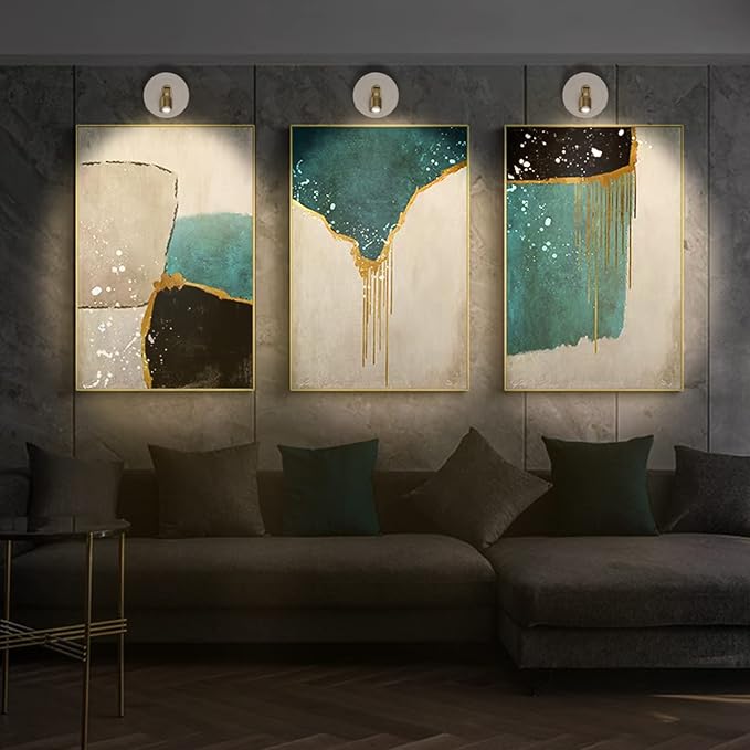 Battery Operated Spotlights, Cordless Picture Light, Dimmable Accent Lighting, Wireless LED Puck Lights, Stick on Lights with Remote for Plant Photo Painting Art Dartboard Portrait-Ruum Studio Home