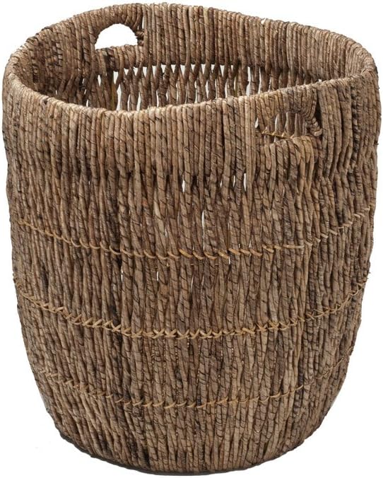 KOUBOO Madras Planter Basket, Plant Container, Tree Planter, Basket Front Door, Decorative Plants Pot, Woven Options for Every Space, Dark Brown, Large-Ruum Studio Home