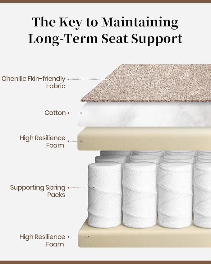 Oversized Recliner Chair Manual Swivel Rocker Recliner for Living Room Chenille Overstuffed Nursery Reclining Sofa Chair Rocking Recliners for Adults 400lbs (Manual, Beige)-Ruum Studio Home