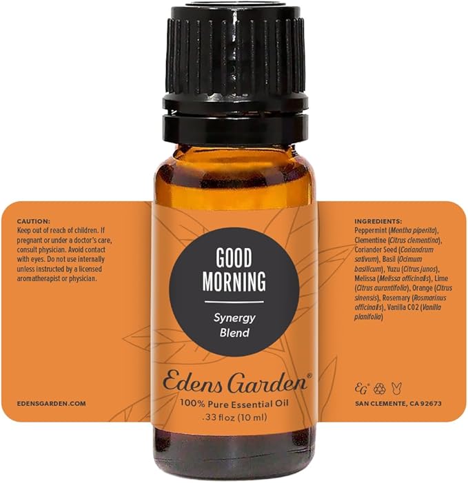 Edens Garden Good Morning Essential Oil Blend- 100% Pure Premium Grade, Undiluted, Natural, Therapeutic, Aromatherapy, The Best for Diffusing, Skin, Candle, Humidifiers 10 ml (.33 fl oz)-Ruum Studio Home