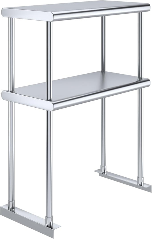 AmGood Double OverShelf Stainless Steel NSF - Many (24" Long x 12" Deep)-Ruum Studio Home