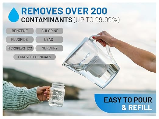 Epic Water Filters Pure Filter Pitchers for Drinking Water, 10 Cup 150 Gallon Filter, Tritan BPA Free, Removes Fluoride, Chlorine, Lead, Forever Chemicals-Ruum Studio Home