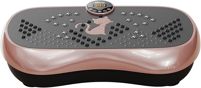 KRYLIX Vibration Plate Machine Exercise Platform for Whole Body Vibration Workout Weight Loss Lymphatic Drainage Fitness Platform Exercise Machine Vibrating Platform for Women Men-Ruum Studio Home