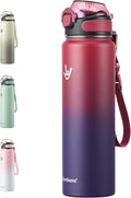 Enerbone 32 oz Insulated Water Bottle, Stainless Steel Bottle with Carrying Strap, Double-Wall Vacuum Insulation Design, Leakproof Sports Bottle with Straw, Keep Drinks Cold or Hot for Hours-Ruum Studio Home
