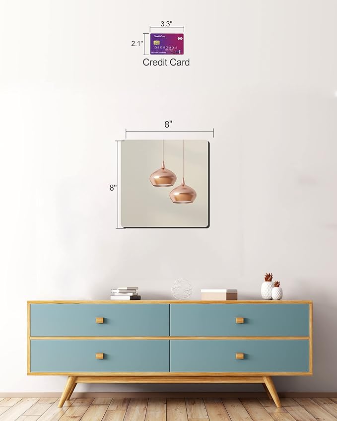 Unbreakable Plexiglass Acrylic Mirror for Kids, 1 PCS 8 x 8 inch, Shatterproof Safe Mirror for Wall, Used for Hand Makeup Mirrors, Hang Mirro, Bedroom Door Mirro, Shaving Mirrors, Workout Mirro-Ruum Studio Home