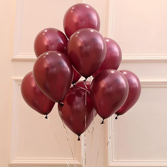 130pcs Burgundy Balloons Different Sizes 18" 12" 10" 5" Wine Red Balloons for Birthday Graduation Bride Baby Shower Wedding Decorations-Ruum Studio Home