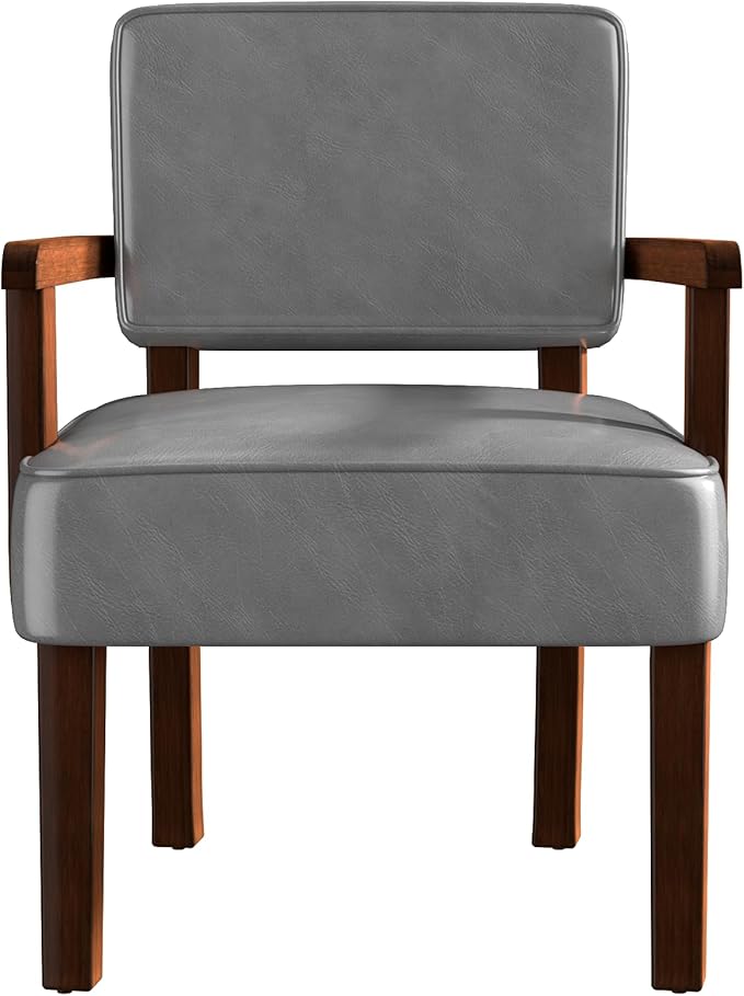 PU Leather Accent Chair, Oversized Living Room Chairs with Soft Seat and Armrests, Armchair for Bedroom, Dinning, Reading, Waiting Rooms-Ruum Studio Home