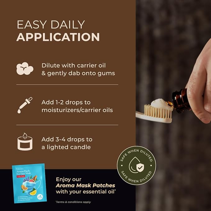 Gya Labs Clove Essential Oil for Teeth & Gums - 0.34 Fl Oz - 100% Pure Natural Clove Oil for Oral Care, Hair, Skin & Candle Making Scent-Ruum Studio Home
