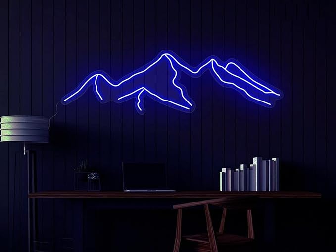 Ulalaza LED Decorative Lights USB Mountains Sunrise Sunset Led Neon Signs Home Decoration Wall Art Holiday Gift Brightness Adjustable 16.5''x9.5''-Ruum Studio Home