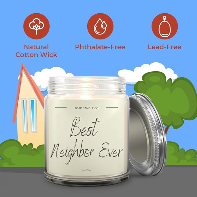 1OAK Vanilla Candle - Best Neighbor Gift for Christmas and Housewarming - Thank You Present for Women and Men-Ruum Studio Home