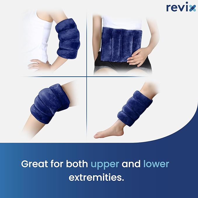 REVIX Microwavable Knee Heating Pad, Heated Wrap with Moist Heat for Elbow & Joint Support, Reusable Hot or Cold Compress for Women & Men-Ruum Studio Home