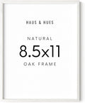 HAUS AND HUES White Oak Wood 8.5x11 Picture Frame - Modern Wood Wall Art Display - Lightweight 8.5x11 Certificate Frame - Ready-to-Hang Vertically & Horizontally for Art Prints, Photos, Posters-Ruum Studio Home
