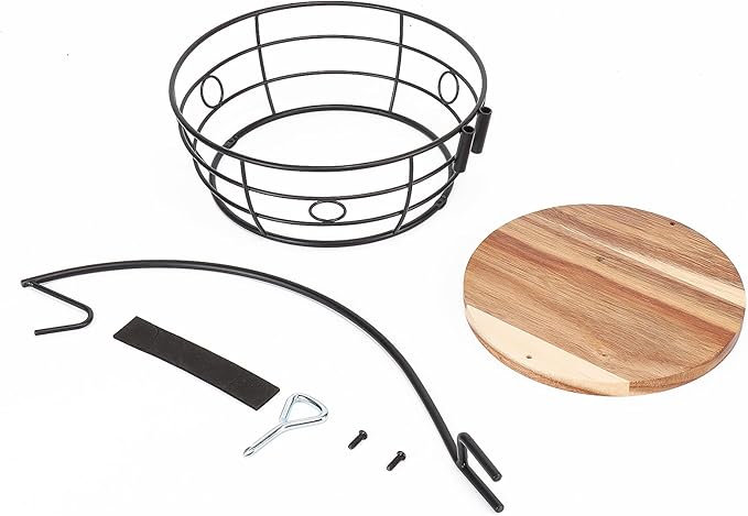 Livabber Countertop Fruit Basket Bowl with Banana Hanger, Modern Standing Fruit Vegetable Bowl Storage, with Banana Tree Holder for Kitchen Dinning Table (Round Wood, Black)-Ruum Studio Home