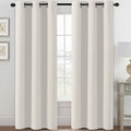 H.VERSAILTEX Room Darkening Curtains for Living Room Light Reducing Thermal Insulated Window Treatment Panels/Drapes Grommet Top 2 Panels (Ivory - 42 x 84 Inches)-Ruum Studio Home