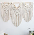 Achart Macrame Wall Hanging Large- Boho Wall Decor- large wall art- Wall Decor Living Room- Macrame Tapestry Boho Decor for Bedroom (Wooden Bead)-Ruum Studio Home