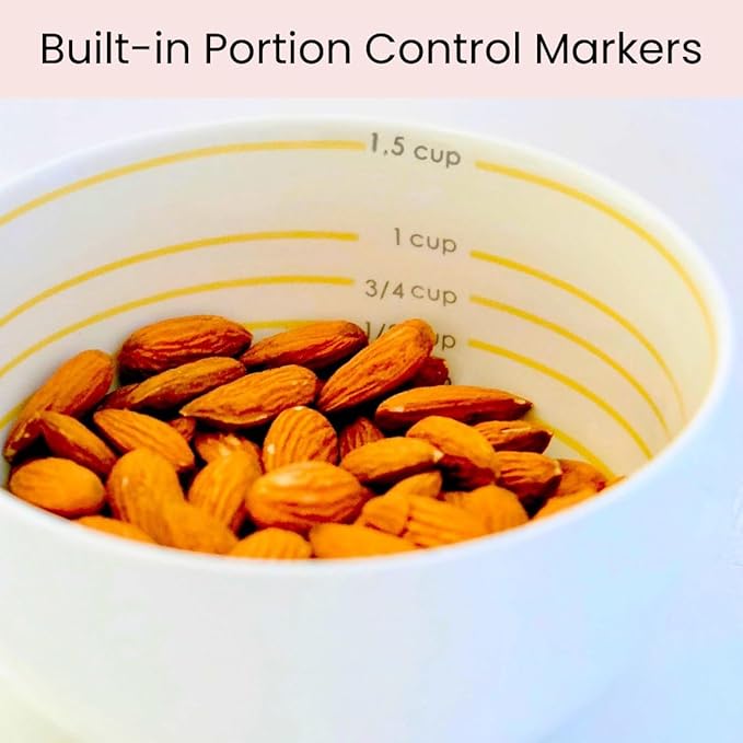 Uba Portion Control Bowl (PORCELAIN) for Measuring, Bariatric Diet, Diabetes & Healthy Eating-Ruum Studio Home