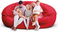 Bean Bag Chair for Adults 7FT,Soft Removable Cover for Teens/Girls Bedroom,Fluffy Giant Round Floor Beanbag Lounger Chairs (No Filler,Big Red)-Ruum Studio Home