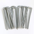 Petgrow 6 Inch Garden Stakes Galvanized Landscape Staples,U-Type Turf Staples for Artificial Grass, Rust Proof Sod Pins Stakes for Securing Fences Weed Barrier, Outdoor Wires Cords Tents Tarps-Ruum Studio Home