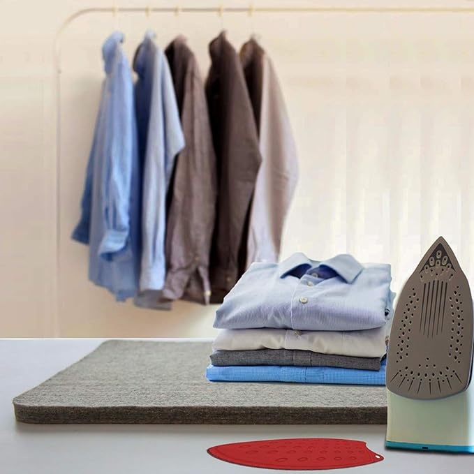 ZOMONETI 24" x 18" + 10" x 10" Wool Pressing Mat 100% New Zealand Felted Wool Ironing Mat Pad Blanket for Quilter, Sewing, Quilting Supplies and Notions-Ruum Studio Home