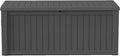 150Gal Outdoor Deck Box Waterproof, Lager Patio Storage Box Indoor and Outdoor Use, Lockable Resin Storage Bin for Patio Furniture Cushions Garden Tools, Package Delivery,UV Resistant-Black-Ruum Studio Home