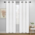 Easy-Going Blackout Curtains for Bedroom, Solid Thermal Insulated Grommet and Noise Reduction Window Drapes, Room Darkening Curtains for Living Room, 2 Panels(42x84 in, White)-Ruum Studio Home