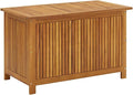 vidaXL Wooden Deck Box - Outdoor Teak Storage Chest, Ideal for Patio Furniture Cushions, Pool Accessories, Garden Tools - Water-Resistant Bag Inside - 35.4''x19.7''x22.8'', Solid Acacia Wood-Ruum Studio Home