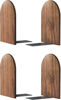 Large Bookend Hold Heavy Books- 7x4x5in 2 Pack Wood Bookends for Heavy Books Heavy Duty Walnut Book Ends for Men Wood Bookends for Office Desk Non-Skid-Ruum Studio Home