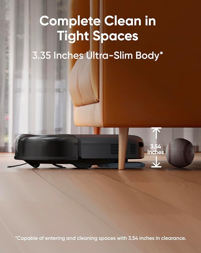 eufy Robot Vacuum Omni C20, Robot Vacuum and Mop Combo, Self Emptying, Auto Mop Washing and Auto Drying for Hands-Free Cleaning, 7000 Pa Powerful Suction, 3.35-Inch Design, All-in-One Station-Ruum Studio Home