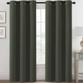 H.VERSAILTEX Blackout Curtains for Bedroom Thermal Insulated Room Darkening Living Room Curtains 84 Inch Long Grommet Privacy Protection Window Curtain Panels/Drapes for Nursery, 2 Panels, Olive-Ruum Studio Home